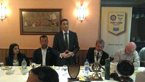 Meeting with Rotary Club members